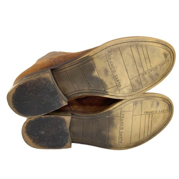 Franco Sarto Brown Suede Ankle Booties - Picture 7 of 7